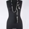 krista larson collier beaded necklace chez abby maud en coloris black border