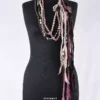 krista larson colliers beaded necklace chez abby maud en coloris oak stone merlot et black border