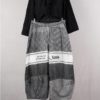 rundholz black label pantalon 1243600104 en coloris black print chez abby maud de face en pied