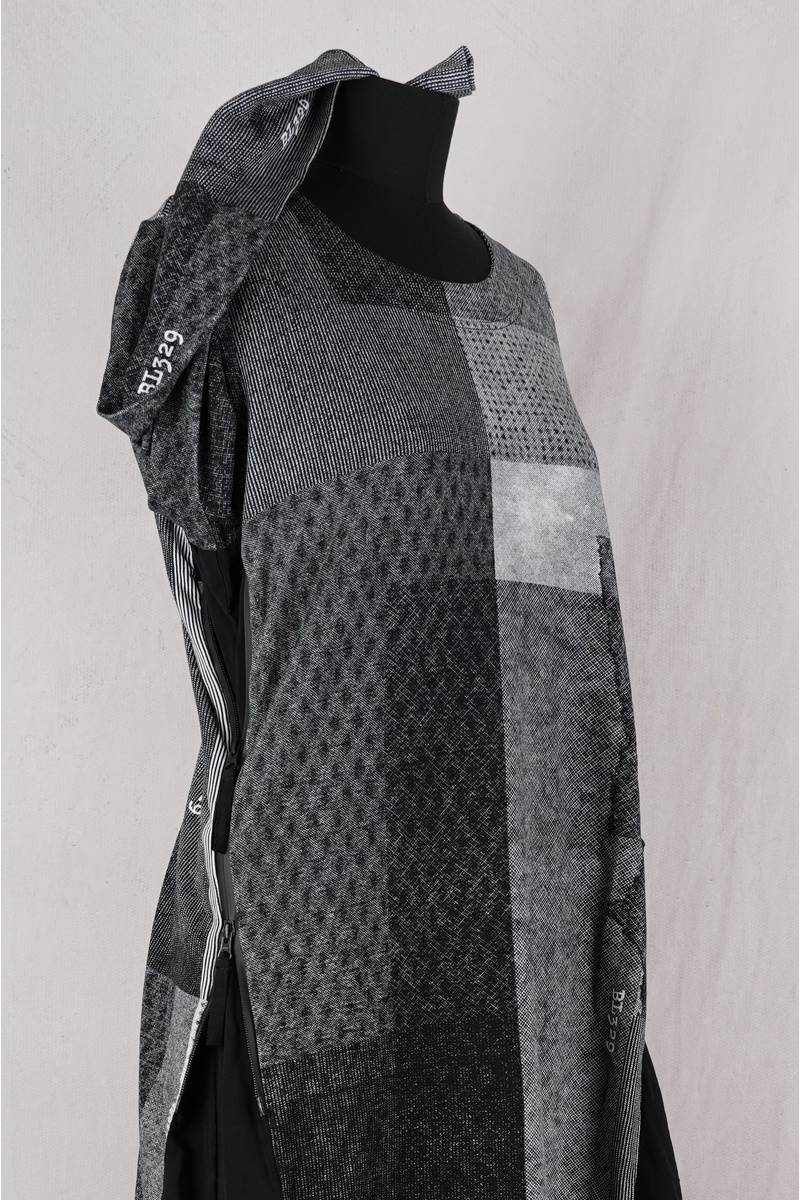 rundholz black label robe 1243290902 en coloris black print chez abby maud de profil zip zoom