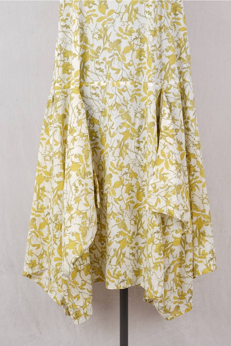 KRISTA LARSON <br> Robe Long Pinwheel Slip Lemon Print 2