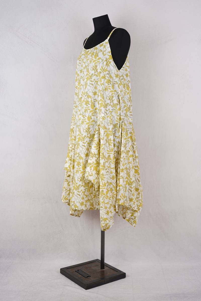 KRISTA LARSON <br> Robe Long Pinwheel Slip Lemon Print 7