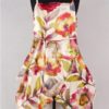 KRISTA LARSON <br> Robe Short Pinwheel Slip Printed Silk 15