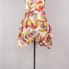 KRISTA LARSON <br> Robe Short Pinwheel Slip Printed Silk 20