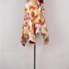 KRISTA LARSON <br> Robe Short Pinwheel Slip Printed Silk 19