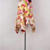 krista-larson-robe-short-pinwheel-silk-print-flowers-abby-maud-profil-pied-1 KRISTA LARSON DESIGNS<br> Robe Short Pinwheel Slip Printed Silk