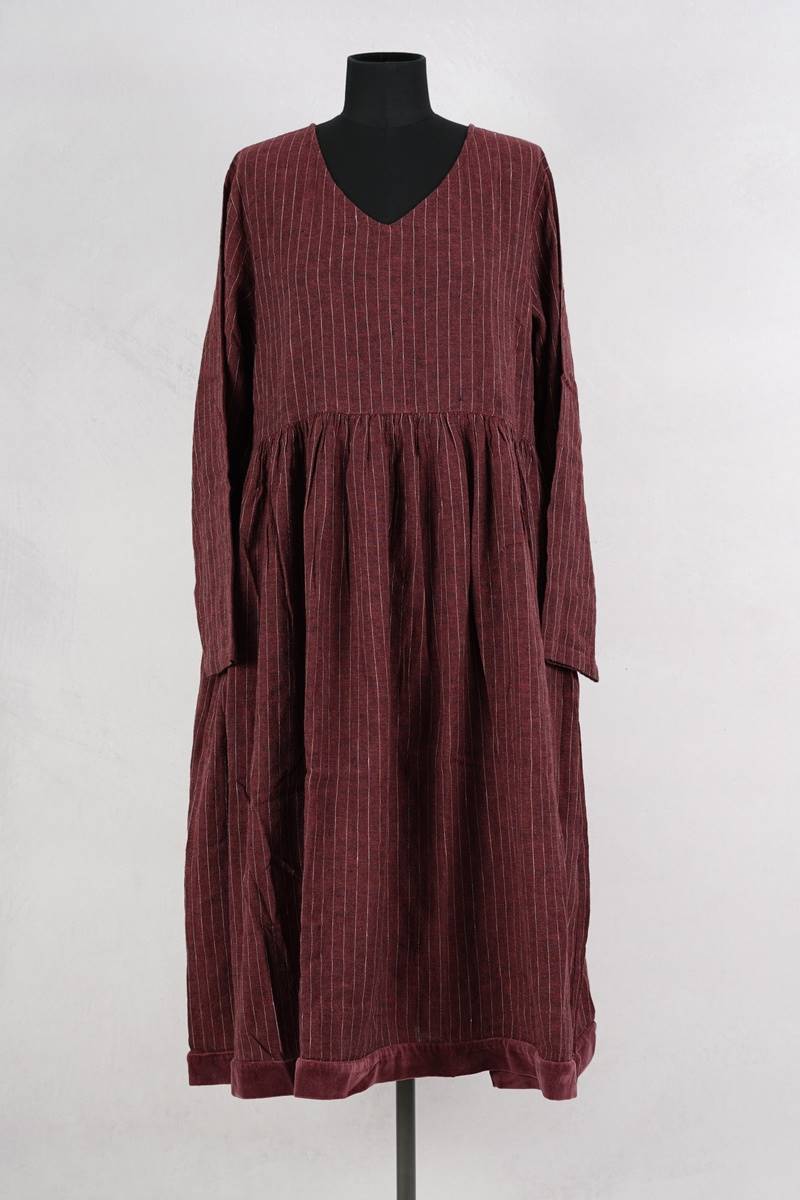 ewa i walla robe 55876 vanda en coloris burgundy chez abby maud de face