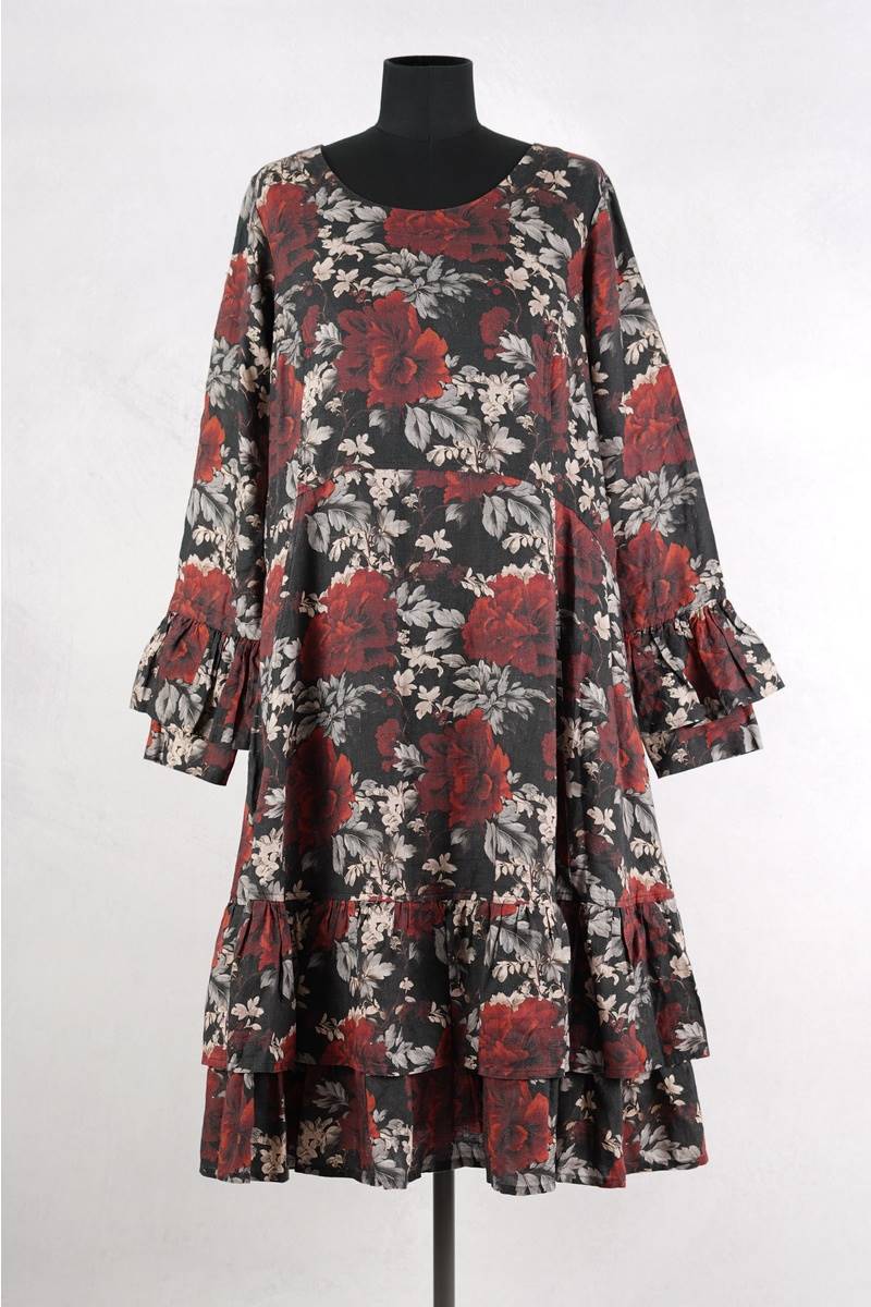 olars ulla robe kant en coloris flower chez abby maud de face