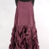 krista larson designs robe low rouched slip en coloris garnet enzyme chez abby maud de face