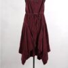 KRISTA LARSON DESIGNS<br> Robe Long Pinwheel Slip Garnet