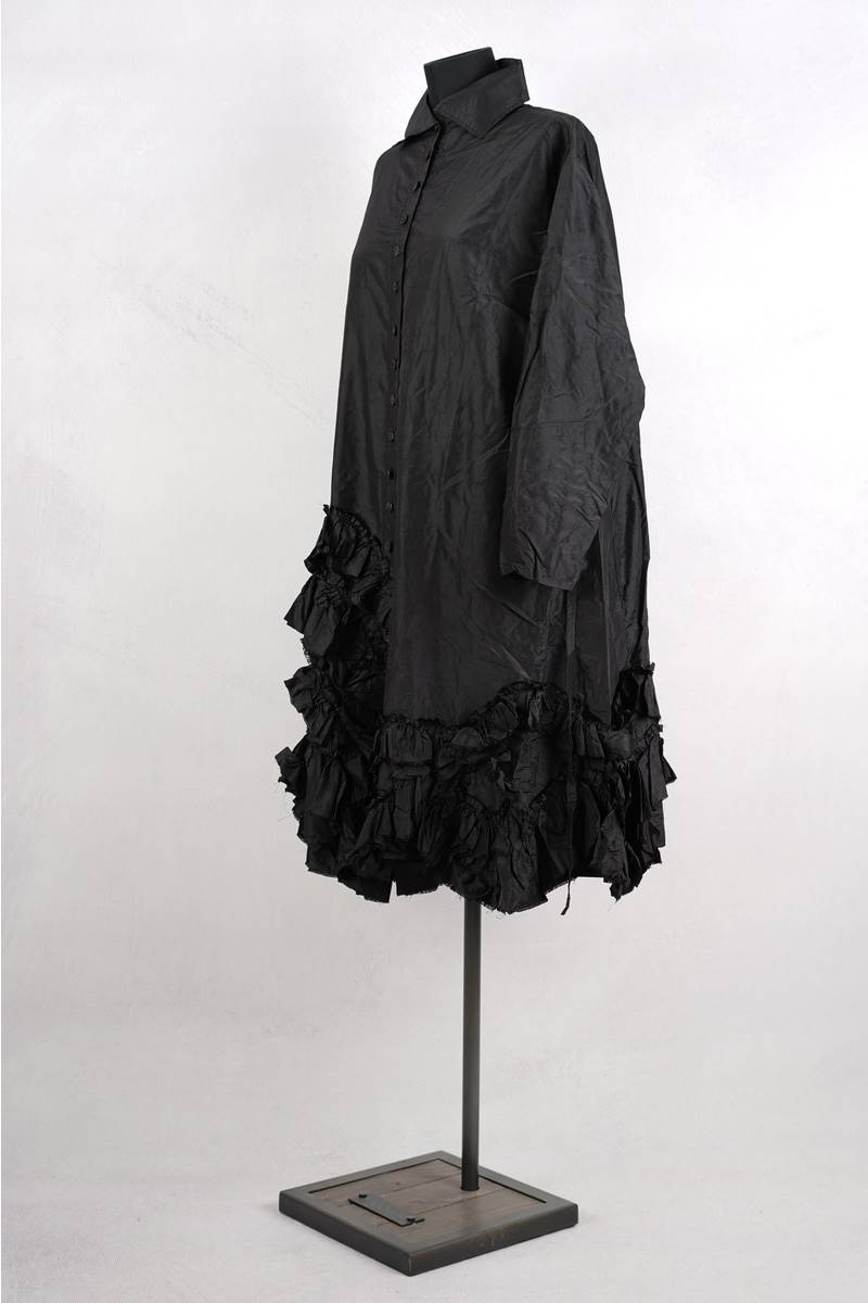 krista-larson-robe-pretty-dress-taffeta-black-abby-maud-profil-pied KRISTA LARSON DESIGNS<br> Robe Pretty Dress Black Silk