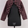 krista larson designs veste bolero jacket en coloris garnet chez abby maud de face doublure