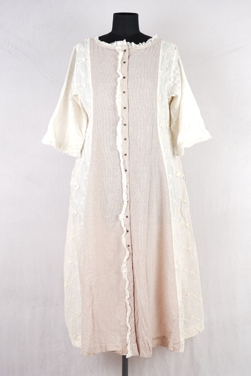 les-ours-robe-maina-ecru-abby-maud-face-recto-verso les ours robe maina en coloris ecru chez abby maud de face recto verso