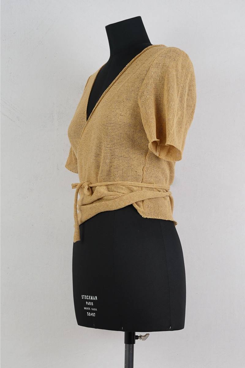 ewa i walla cardigan 44149 aina en coloris hay chez abby maud de profil