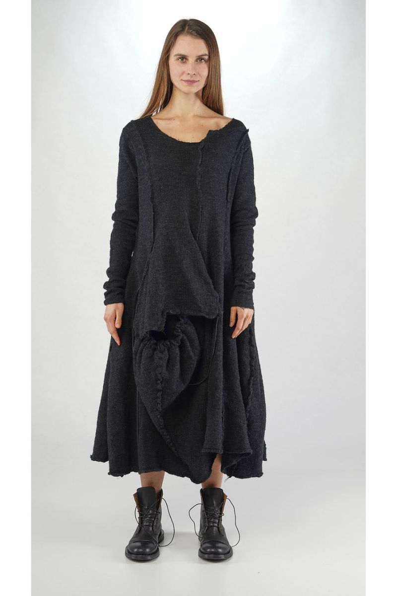 rundholz robe 2251767303 en coloris black chez abby maud de face