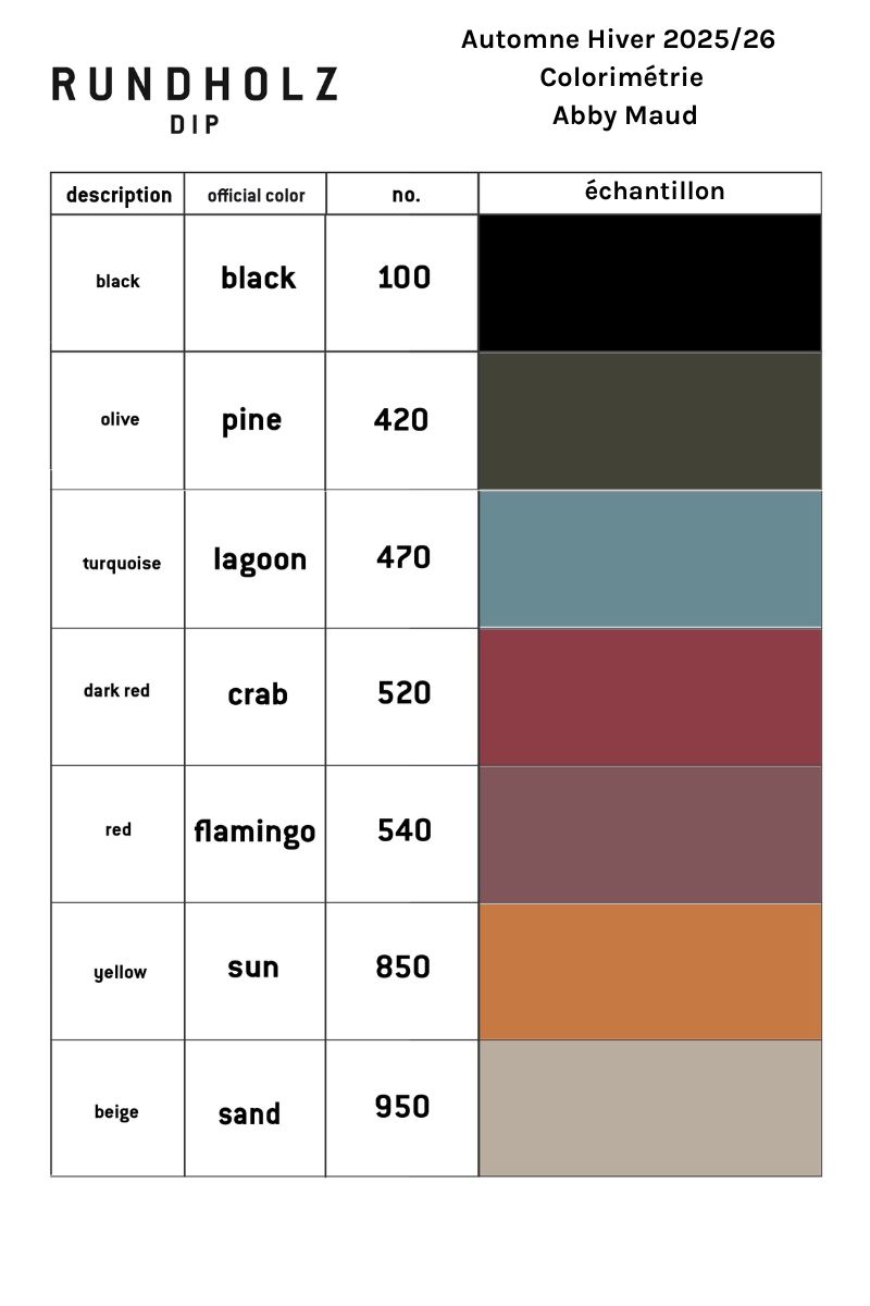 rundholz-dip-automne-hiver-2025-coloris-abby-maud rundholz dip les coloris de la collection automne hiver 2025 chez abby maud