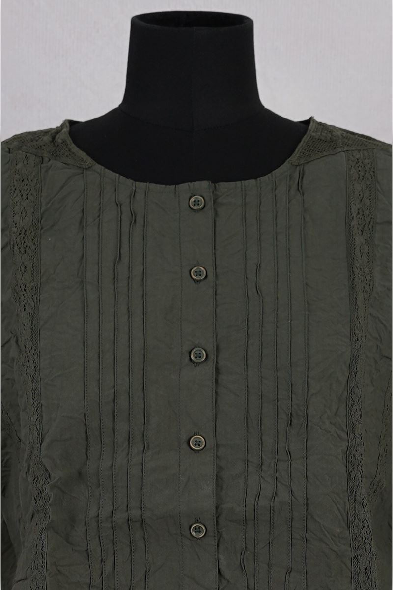 ewa i walla blouse 44160 odette forest green abby maud face zoom