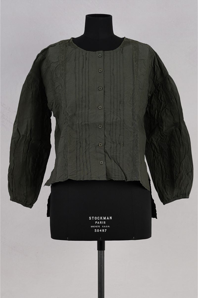 ewa i walla blouse 44160 odette forest green abby maud face