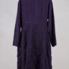 krista larson designs manteau low rouched striped eggplant abby maud dos