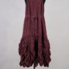 krista larson designs robe low rouched slip garnet enzyme lin abby maud dos attache en pied
