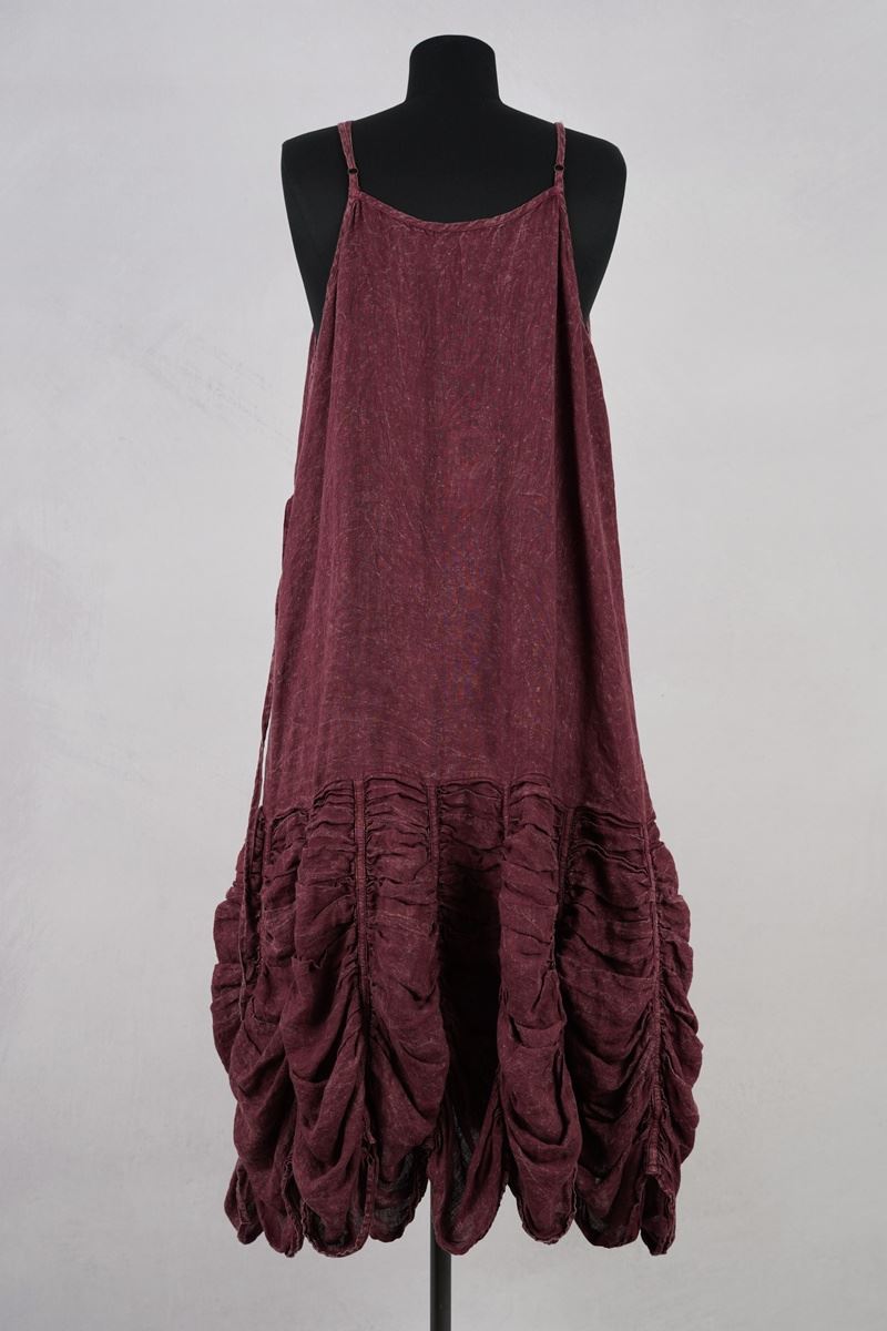 krista larson designs robe low rouched slip garnet enzyme lin abby maud dos