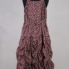 krista larson designs robe low rouched slip merlot floral abby maud dos attache