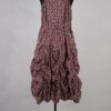 krista larson designs robe low rouched slip merlot floral abby maud dos attache pied