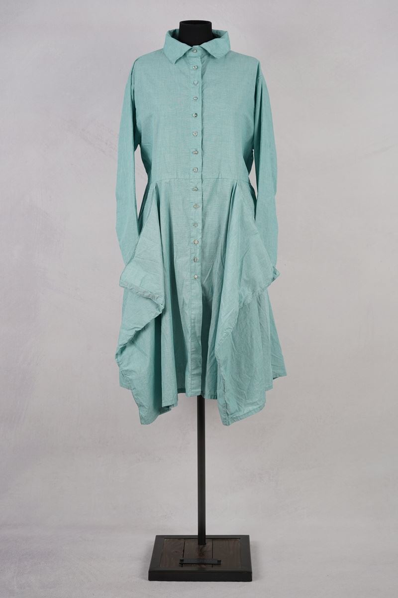 krista larson designs robe pinwheel dress pistachio broadcloth abby maud face attache en pied