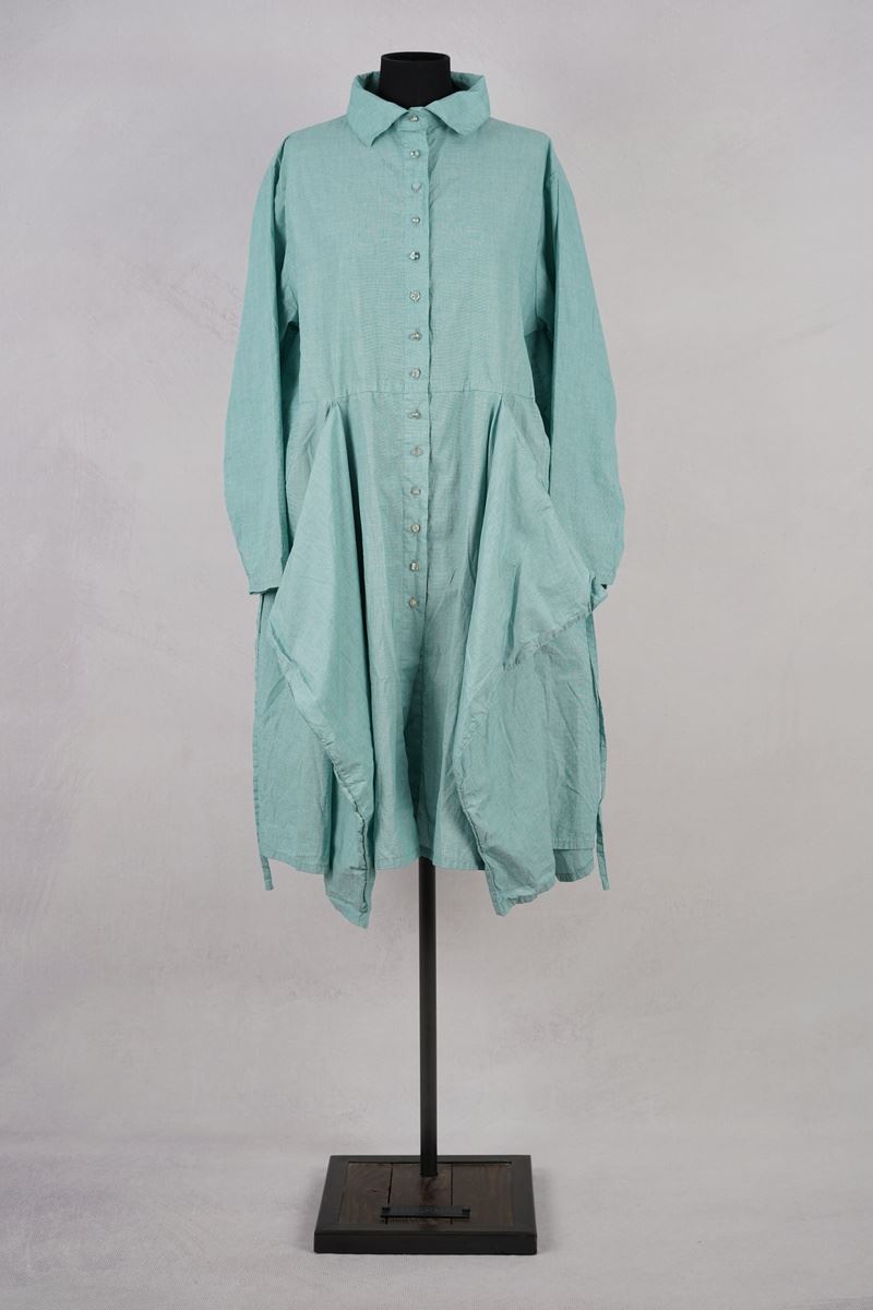 krista larson designs robe pinwheel dress pistachio broadcloth abby maud face en pied