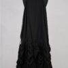 krista larson designs robe low rouched slip black abby maud de dos