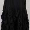 krista larson designs robe low rouched slip black abby maud de face volants