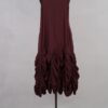 krista larson designs robe low rouched slip merlot face en pied