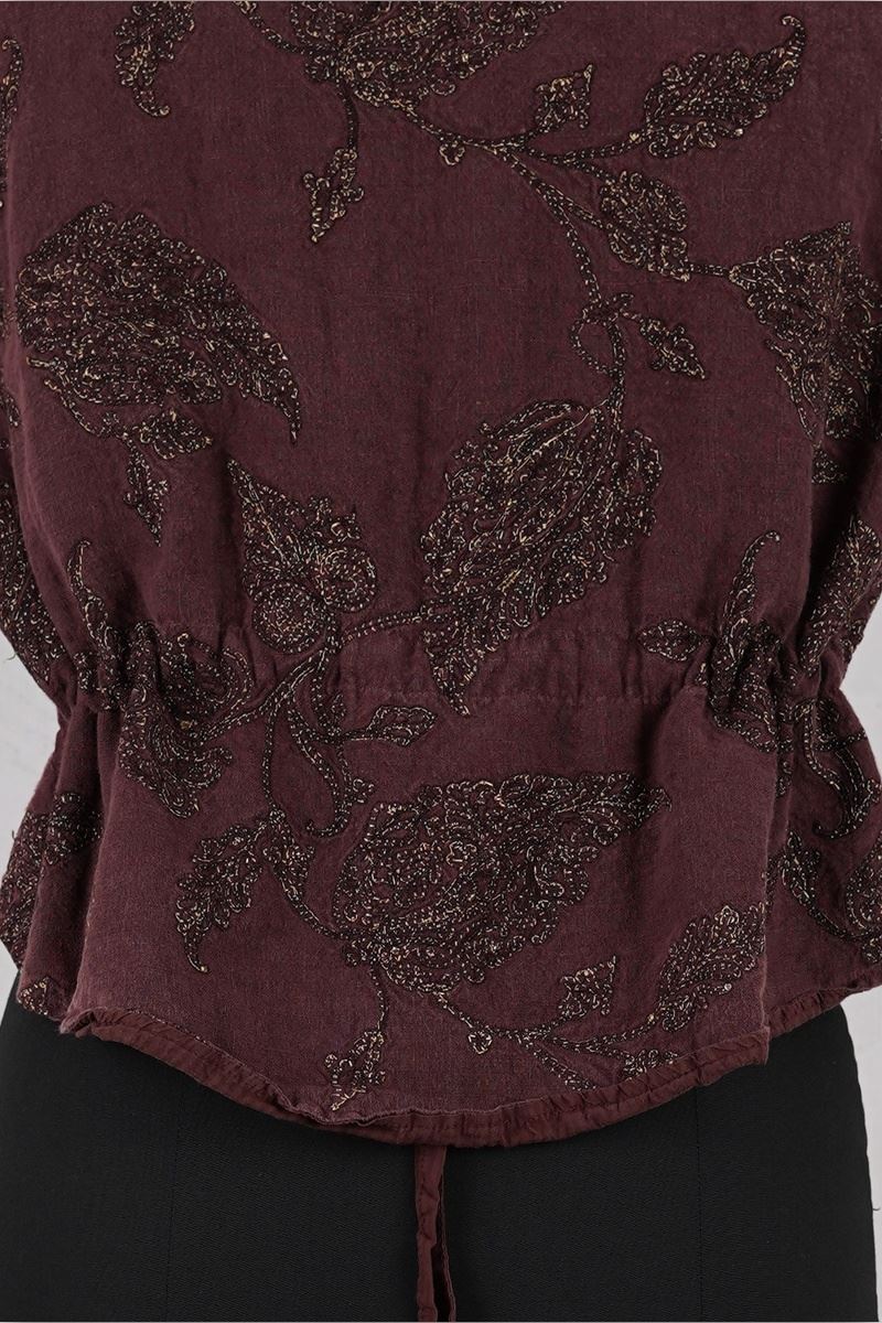 krista larson designs veste bolero vest merlot embroidery abby maud dos zoom krista larson designs veste bolero vest merlot embroidery abby maud dos zoom