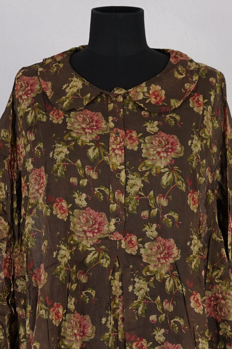 les ours chemise camila havane fleurs abby maud face zoom