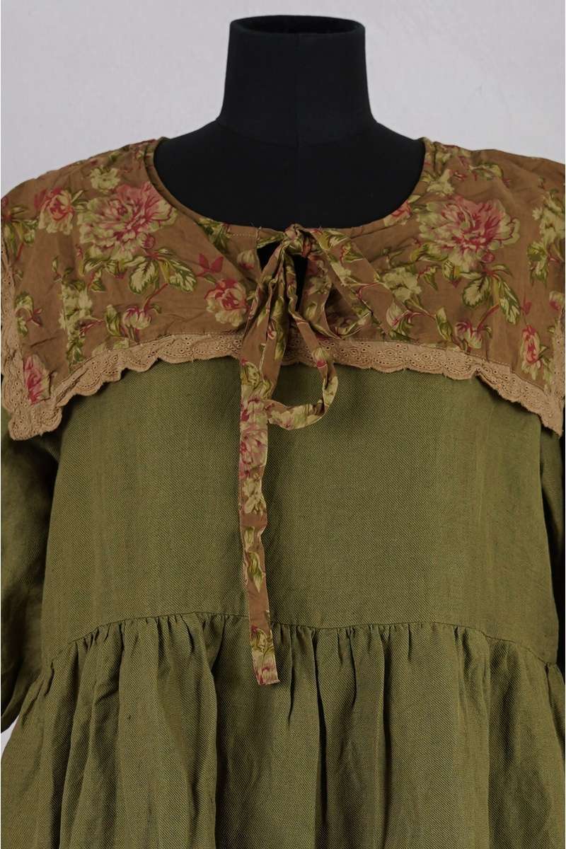 les ours robe florentine lin mousse abby maud face zoom