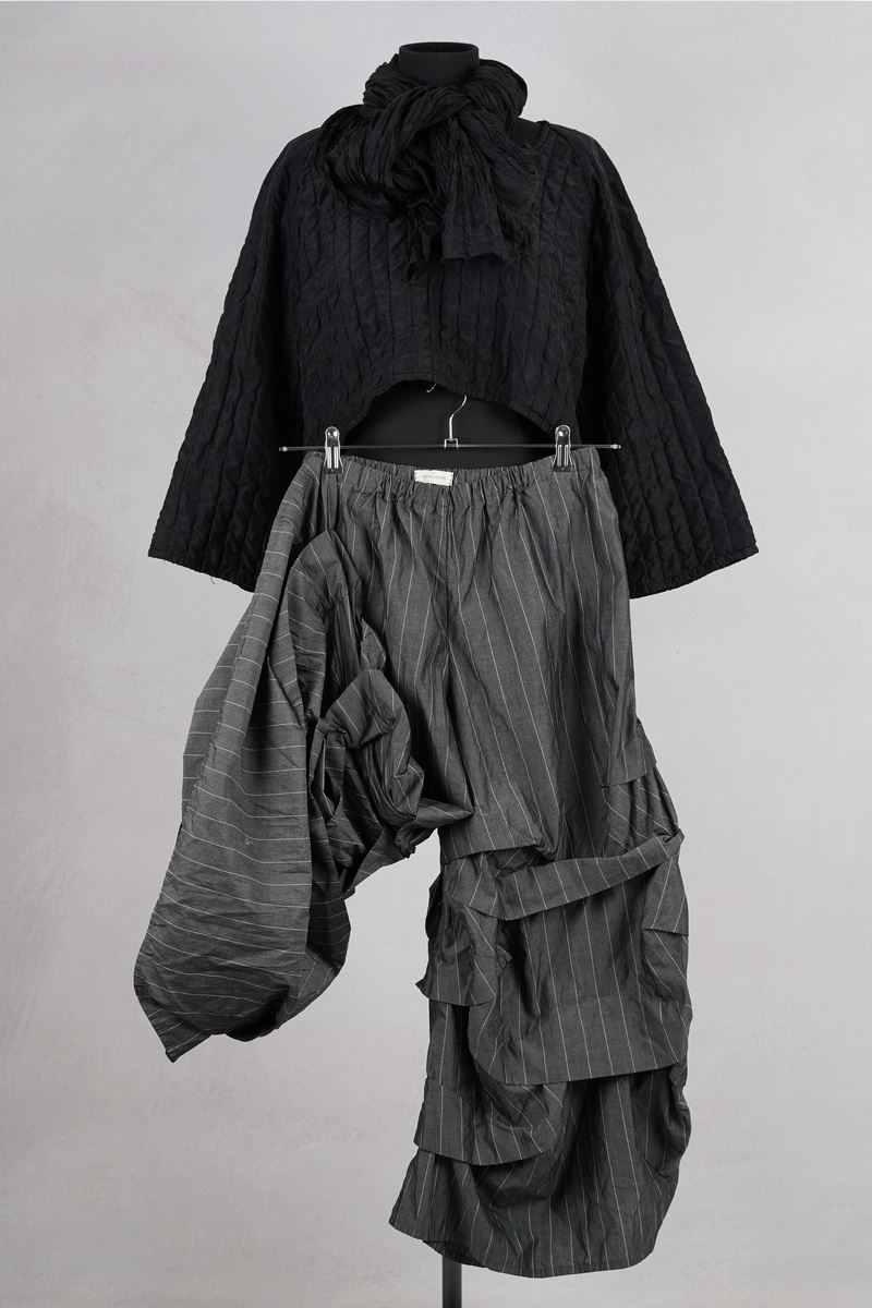 krista larson designs pantalon stormy pants broadcloth ash striped abby maud face jambe