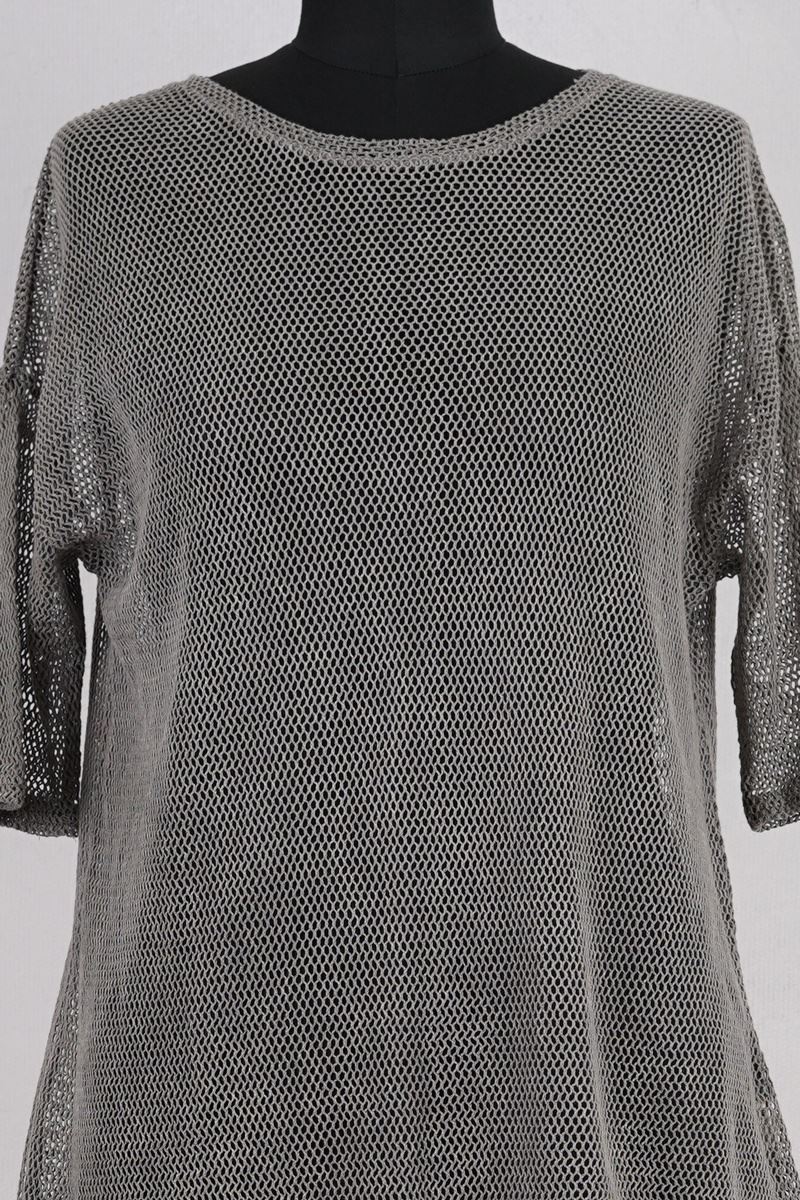 krista larson designs tee shirt long fishnet tee shirt ash abby maud face zoom