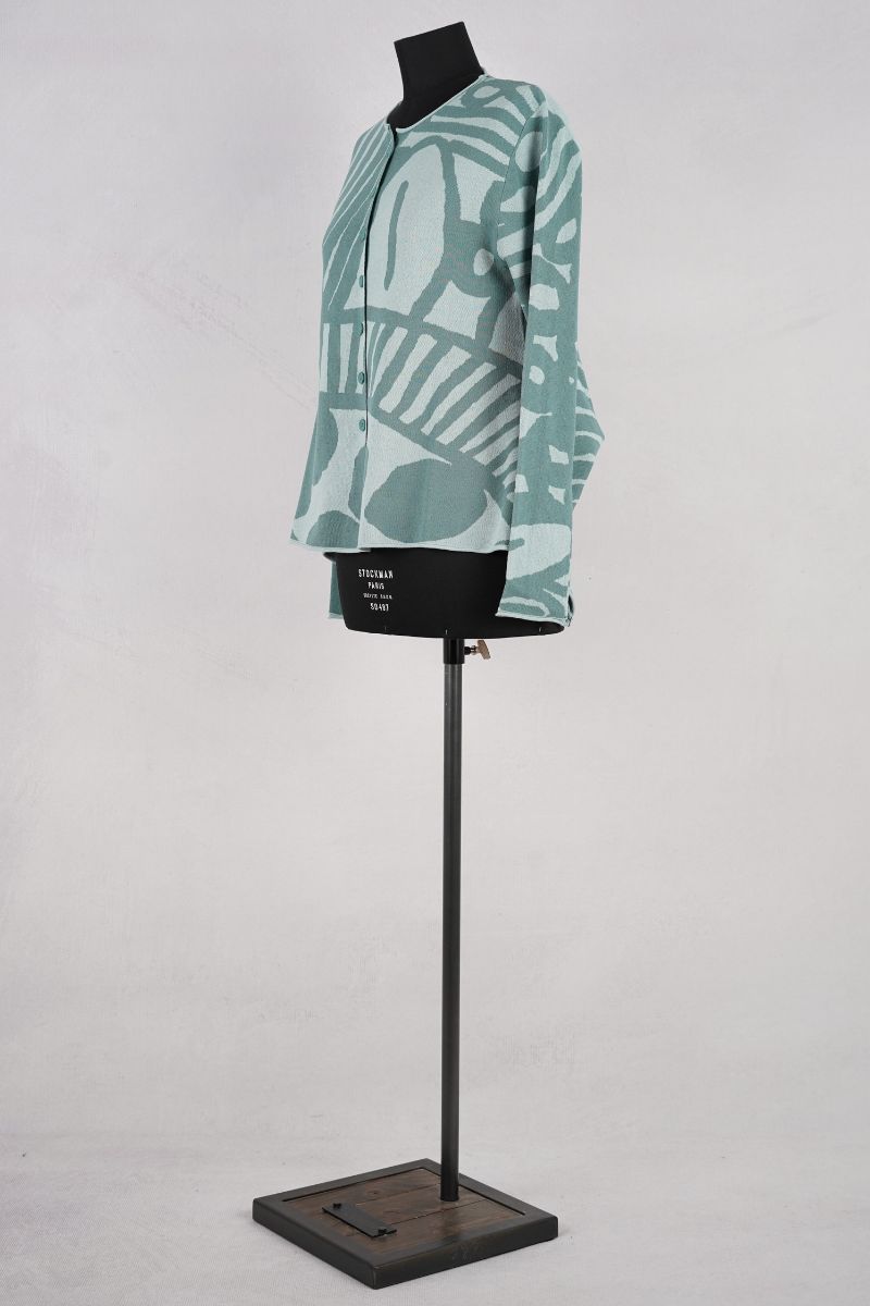 rundholz black label cardigan 1263417104 grass jacquard abby maud profil pied