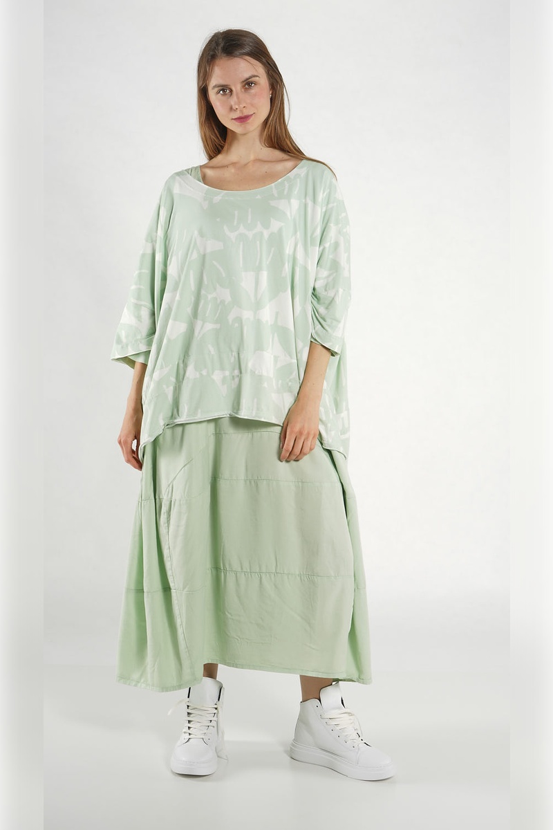 rundholz black label tee shirt 1263470511 lime print abby maud face