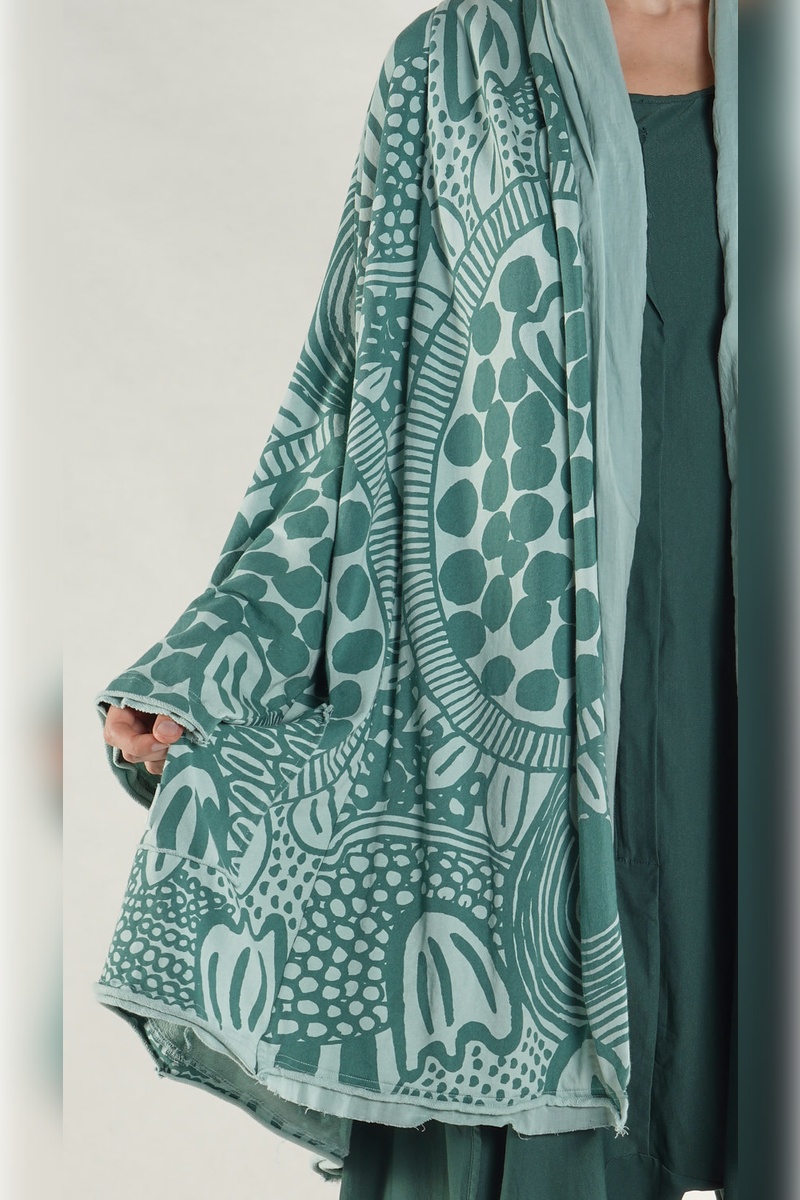 rundholz black label veste 1263291110 grass print abby maud face details