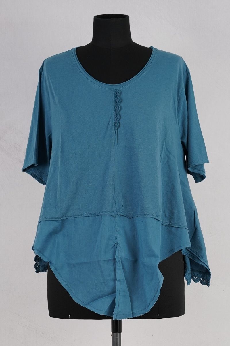 ewa i walla junia tee shirt 44205 blue abby maud face 1