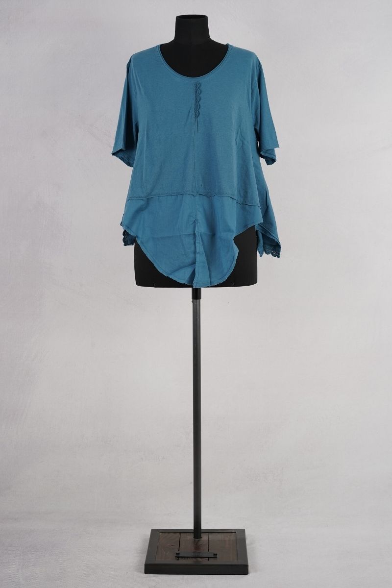 ewa-i-walla-junia-tee-shirt-44205-blue-abby-maud-face-pied ewa i walla junia tee shirt 44205 blue abby maud face pied