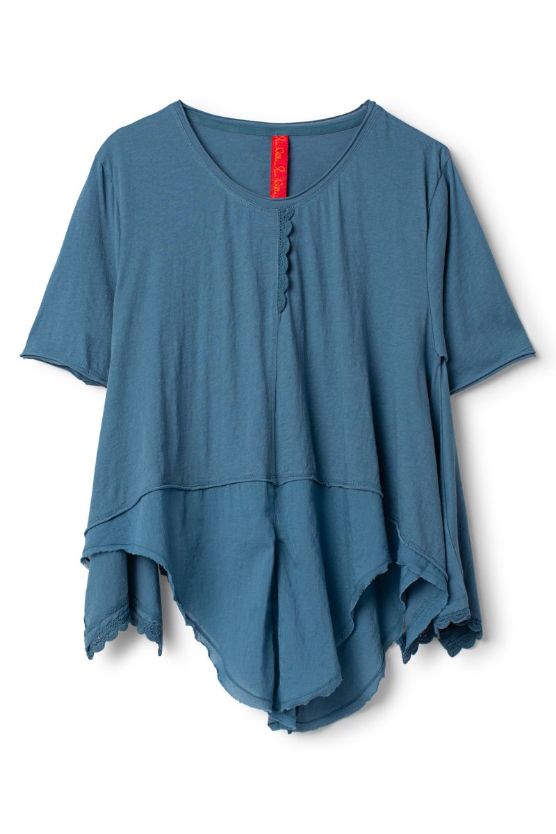 ewa i walla junia tee shirt 44205 blue abby maud face