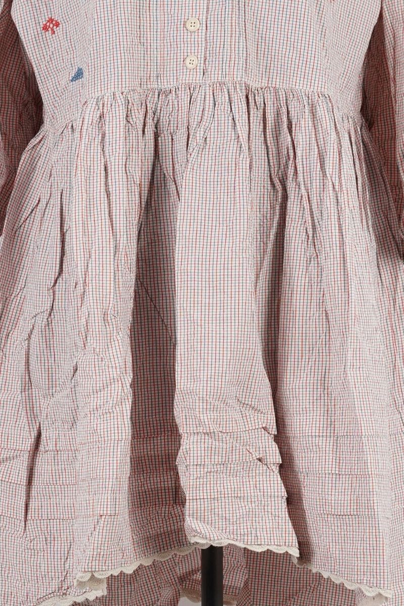 ewa-i-walla-pearl-tunique-44199-checked-abby-maud-face-detail ewa i walla pearl tunique 44199 checked abby maud face detail