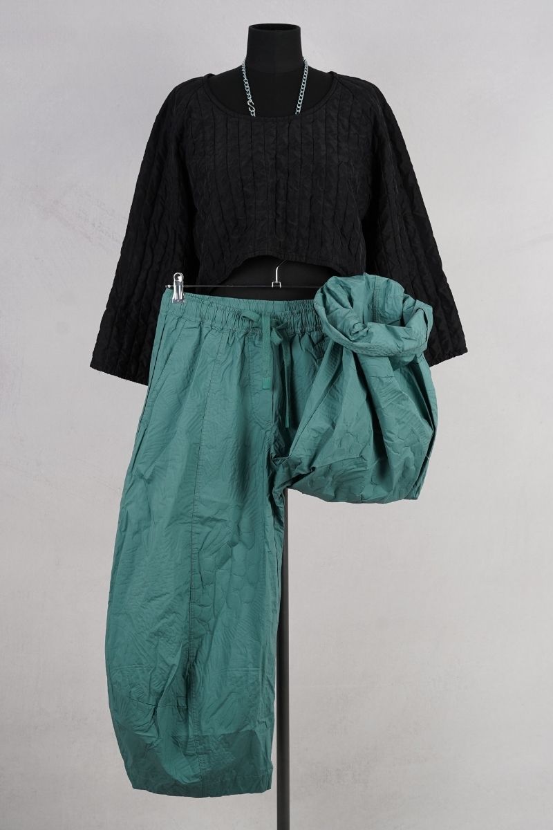 rundholz black label pantalon 1263420104 grass poplin face jambe