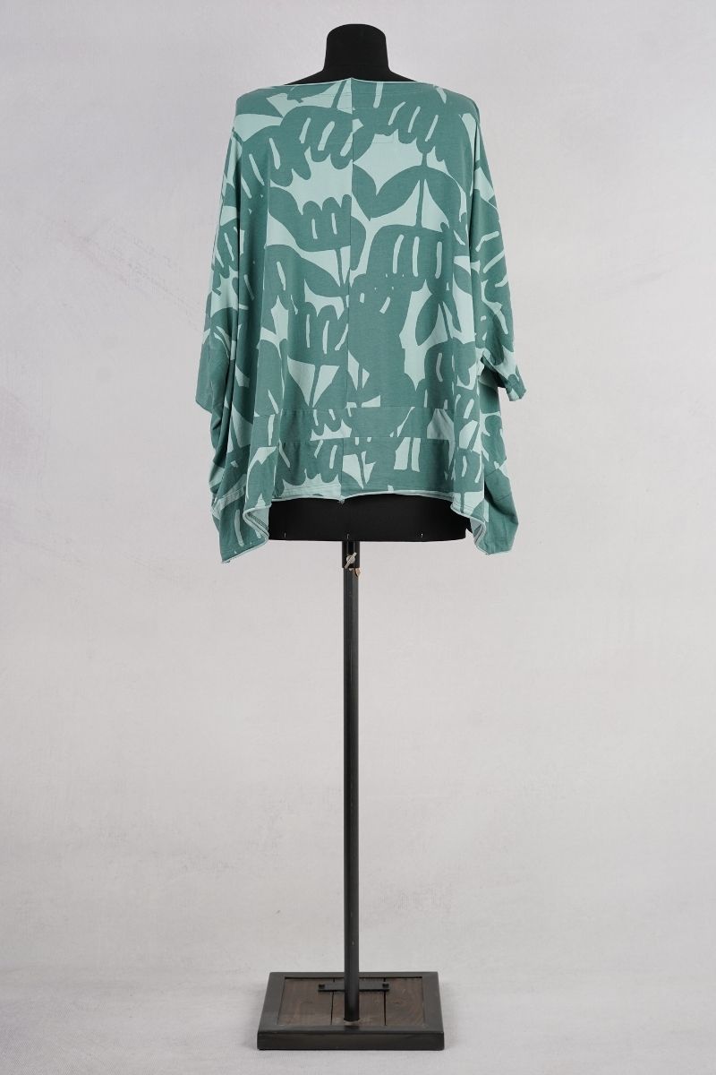 rundholz black label tee shirt 1263470511 grass print abby maud dos pied