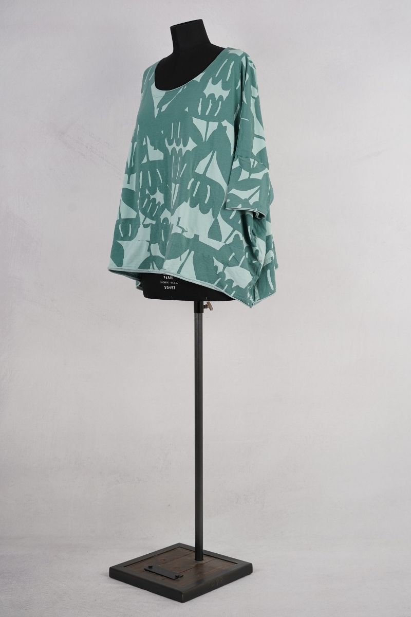 rundholz black label tee shirt 1263470511 grass print abby maud profil pied