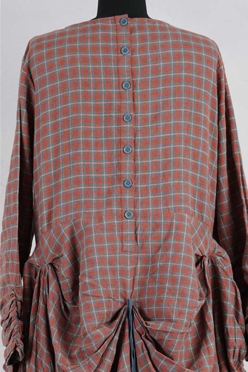 ewa-i-walla-valborg-robe-55977-checked-abby-maud-dos-zoom ewa i walla valborg robe 55977 checked abby maud dos zoom